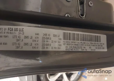 2020 Jeep Cherokee Limited 4X4 z USA, uszkodzony, nr VIN 1C4PJMDX9LD531723